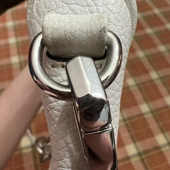 Rebecca Minkoff LARGE Mac Crossbody Bag White/Silver - Picture 7 of 13